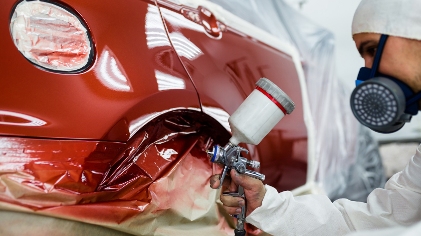 Cuáles partes del automóvil se pueden pintar con pintura electrostática?