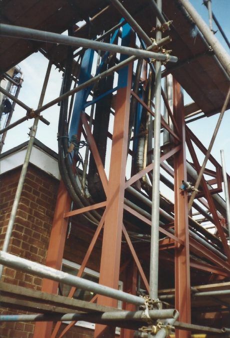Power station steelwork in Northern Ireland after applying Corroless corrosion protection paint