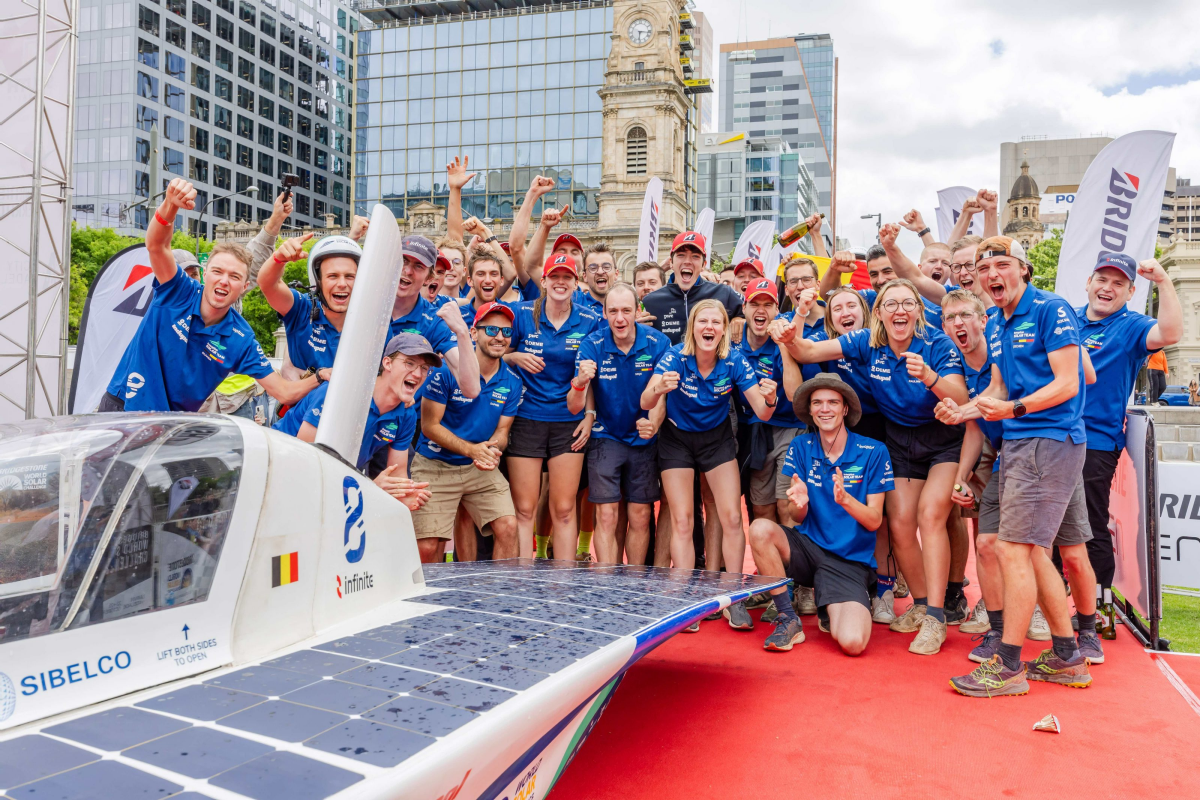 Innoptus Solar Team celebrate becoming 2023 Bridgestone Word Solar Champions