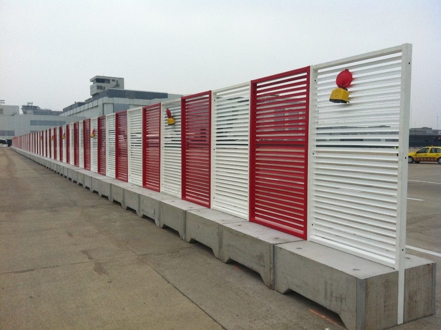 Zaventem Airport metal fences protected with Abcite X60