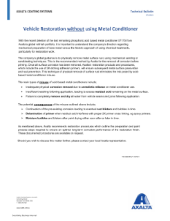 Microsoft Word - TD6039 Vehicle Restoration without using Metal Conditioner V1 0721