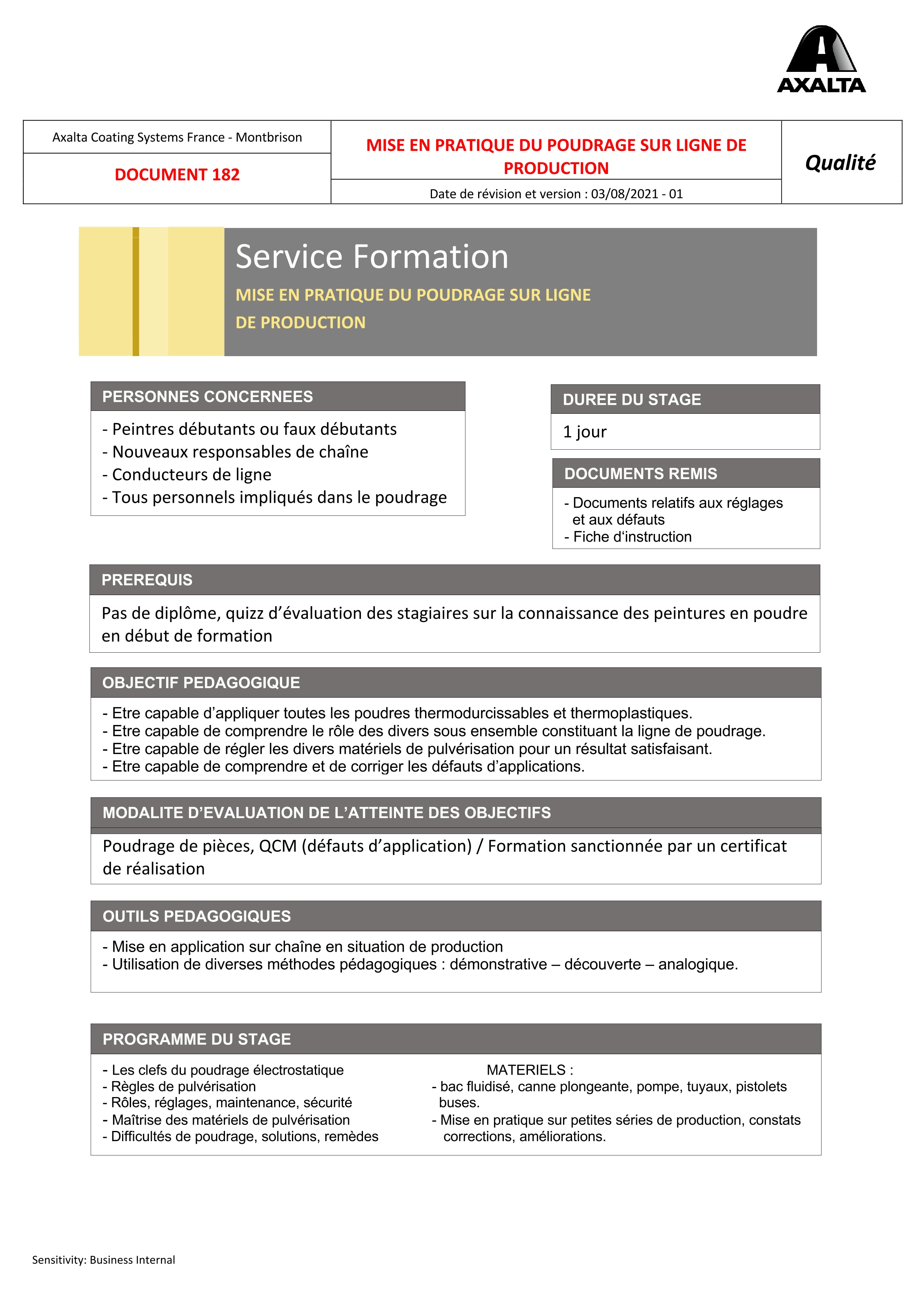 D182.01 Programme 1 jour