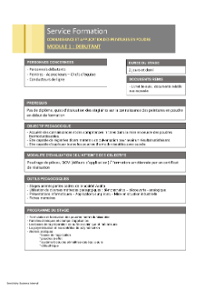 Programme 2 jours et demi MODULE 1