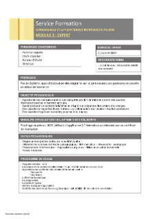 Programme 2 jours et demi MODULE 3