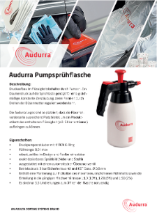 Audurra Pumpsprühflasche – Flyer - AT Audurra Pumpsprühflasche – Flyer - AT
