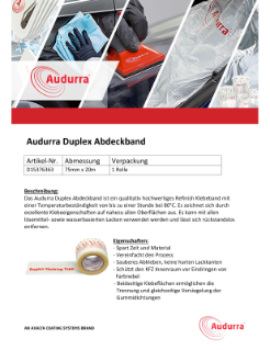Audurra Duplex Abdeckband