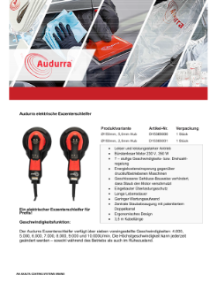 Audurra elektrische Exzenterschleifer