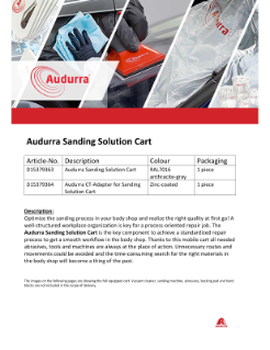 Audurra Sanding Solution Cart