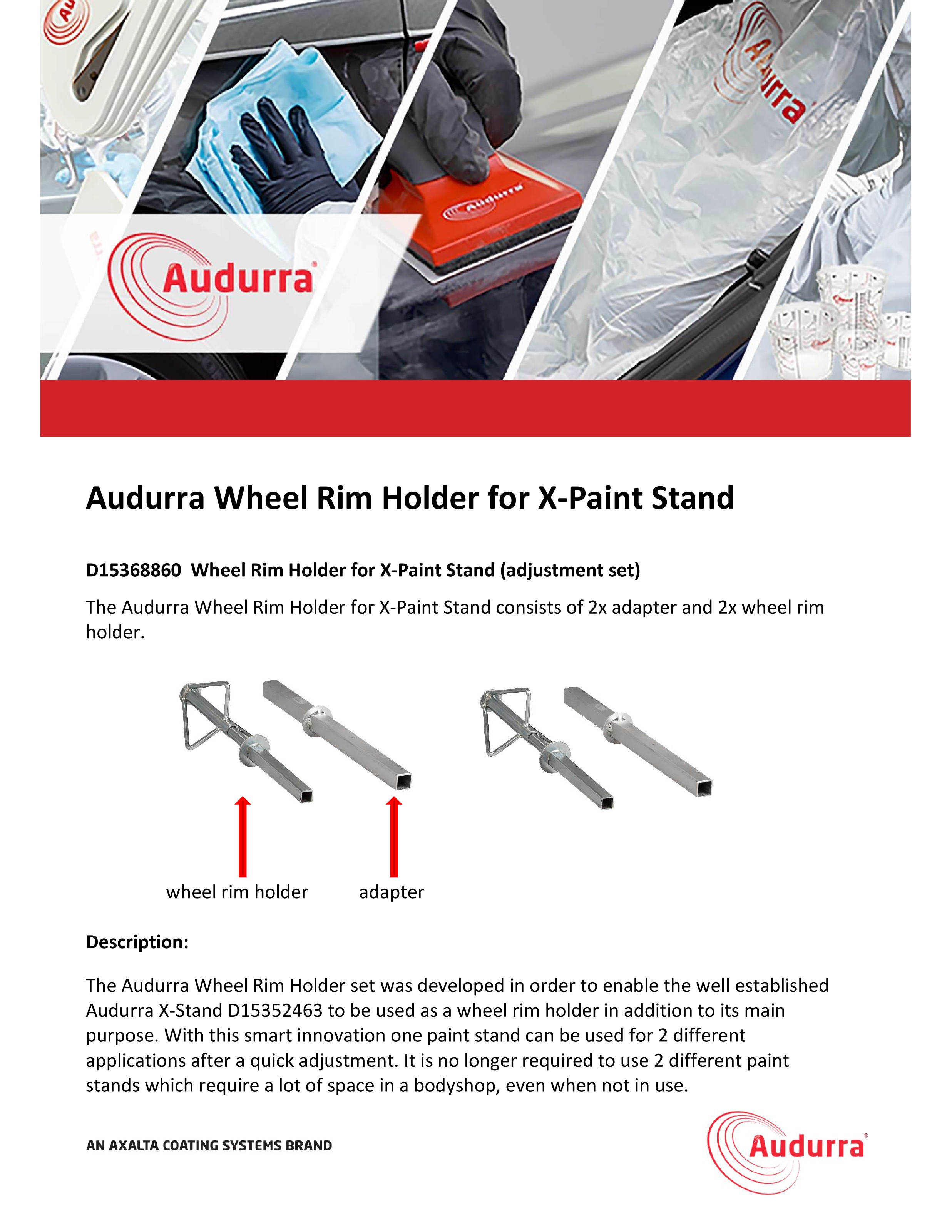 Audurra Wheel Rim Holder for X-Paint Stand
